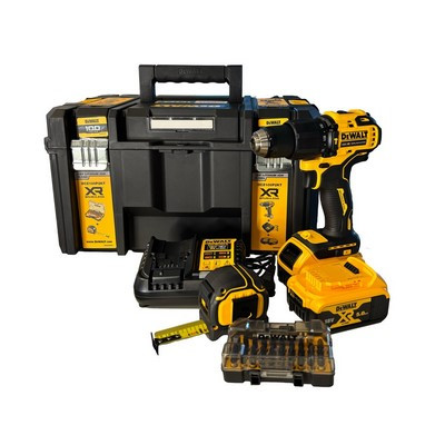 SBD Dewalt Akku Schlagbohrschrauber DCD709, 2x5AH, Bit-Set und Bandmaß