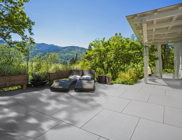 Platte Polaris 80x80x5cm grau feingestrahlt