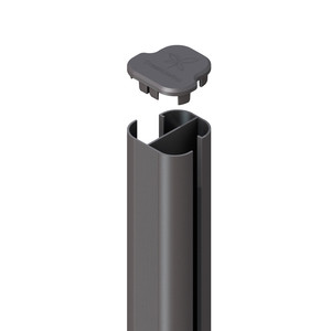 SYSTEM Eck-Steckpfosten Anthrazit zum Aufschrauben 193 cm
