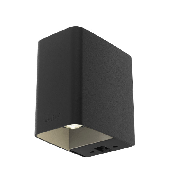 in-lite Wandleuchte LED ACE down dark 12V 3W dunkel grau warmweiß