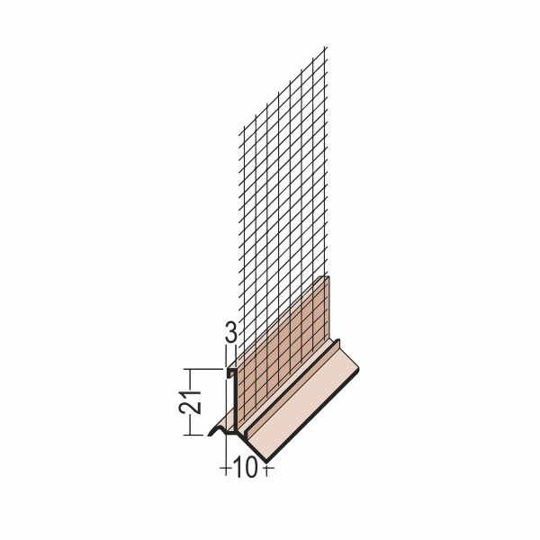 Maisch Aufsteckprofil f. WDV-System 10mm 2.50m weiß - 37301