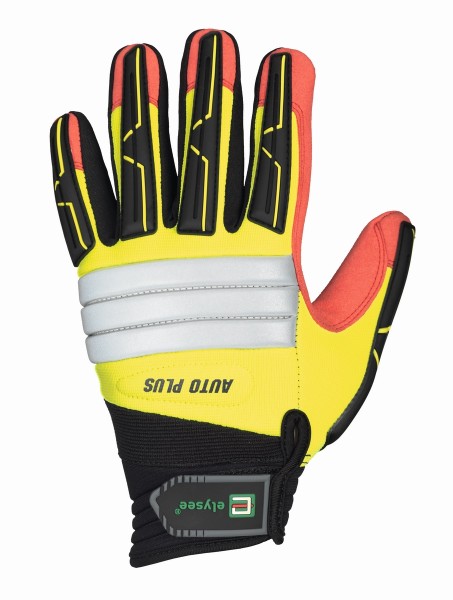 SLATER ELYSEE® Handschuhe Kunstleder gelb/rot/schwarz Gr. 9