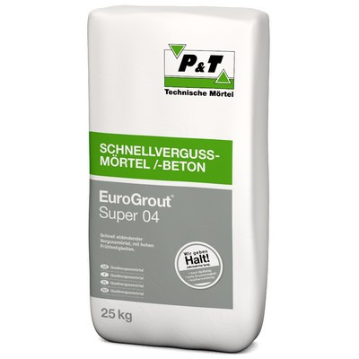 P&T EuroGrout Super 04 25kg Schnellvergussmörtel 0-4mm - 2016