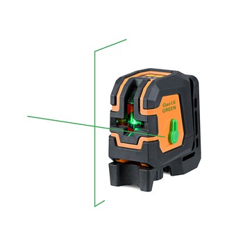 Geo-FENNEL cross line laser Geo1X-GREEN 4xAA battery wall/tripod mount