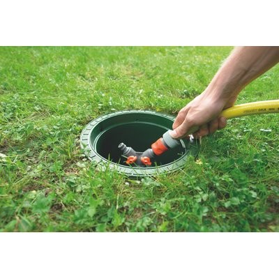 Graf Wasseranschlussbox Extern grün kpl. montiert m. PE-Deckel - 202060
