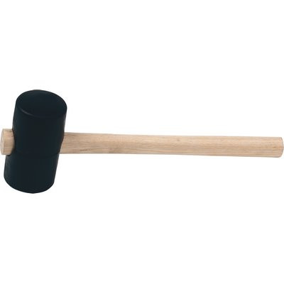 Triuso rubber hammer with wooden handle 65mm size 2