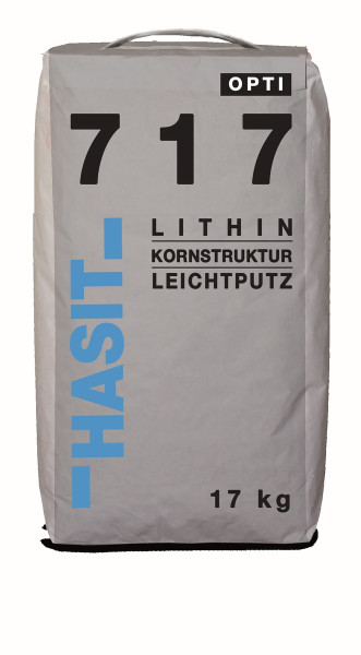 Hasit 717 Kornstrukturleichtputz opt 2mm Lithin naturweiß - 17kg