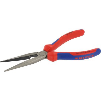 KNIPEX Flachrundzange mit Schneide 200mm gerade poliert - 26 12 200