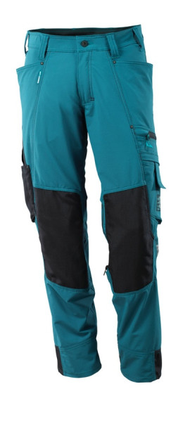 MASCOT® ADVANCED Hose m. Knietaschen Stretchstoff dunkelpetroleum Gr.82C52