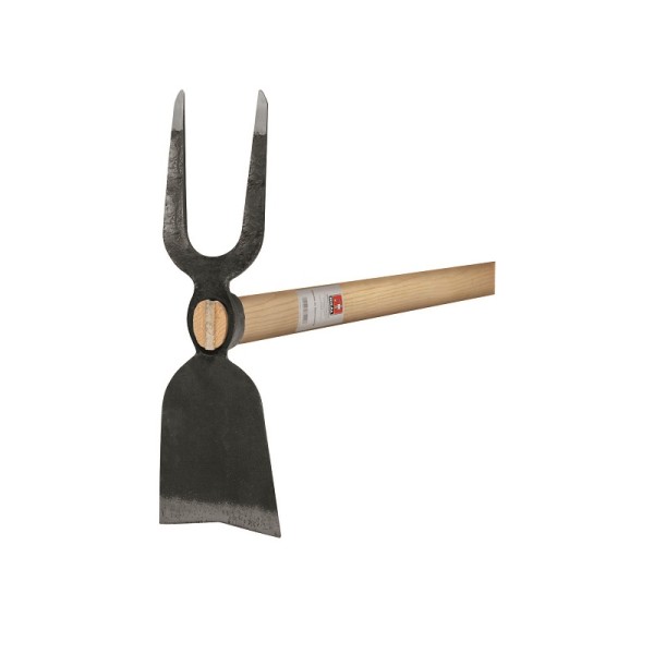 Ideal Gartenhacke Breitblatt mit Eschenstiel 135 cm 2 spitze Zinken