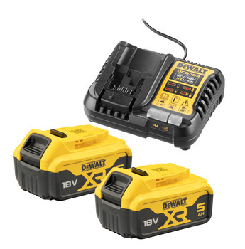 SBD Akku-Set 2x18V/5Ah Akku plus DCB1104 DEWALT
