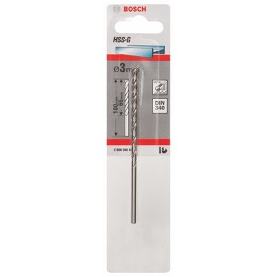 Bosch Metallbohrer HSS-G DIN340 3x66x100mm