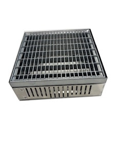 Monsun Draintec Terrassenbausatz 250x250 HV 80-120mm mit Maschenrost MW 30x10 vz