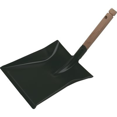 Triuso Kehrschaufel Stahlblech 220x230mm schwarz Holzgriff