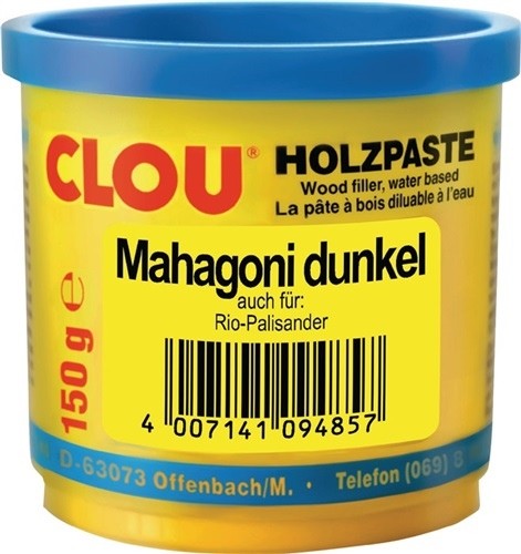 Holzpaste Farbe 12 mahagoni dunkel 150g Dose CLOU