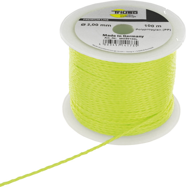 Triuso Leucht-Maurerschnur Polypropylen gelb-fluoreszierend 2.0mm 100m