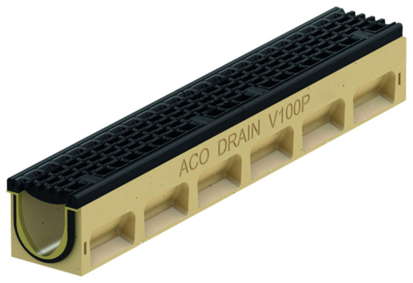 ACO PowerDrain Performance V100P Rinne Typ 0.0, 1m, Gusskante KTL