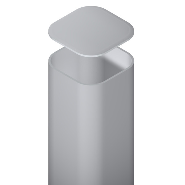 Brügmann Metallpfosten zum Aufdübeln 7x7x150 Silber H90