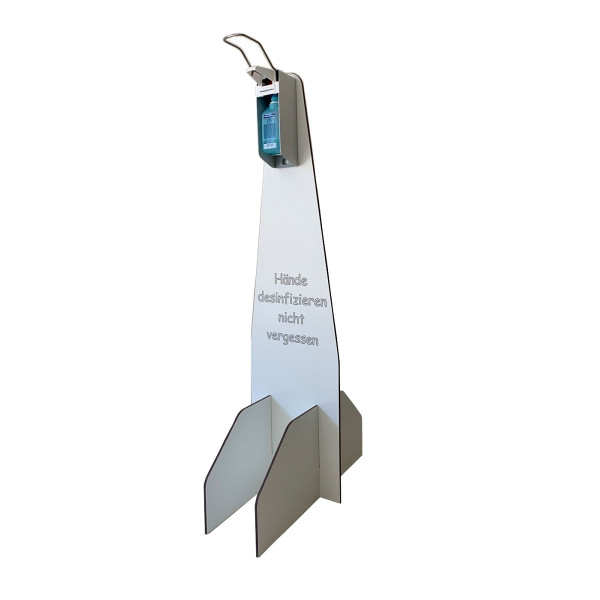 Stand for disinfection white S. HPL compact plate with brown core