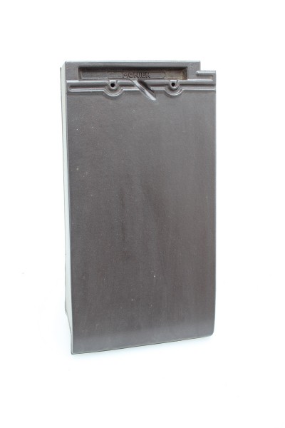 Braas Turmalin MN-Anthrazit Ortgangziegel rechts Matt engobiert