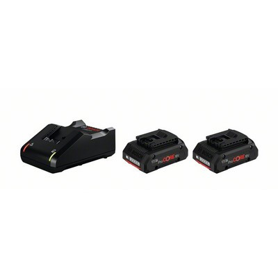 Bosch Starter-Set 2 x ProCORE18V 4.0Ah + GAL 18V-40 in Kartonschachtel