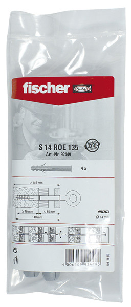 Fischer Dübel S 14 ROE 135 B VE= 4 S 14 ROE 135 B-92449