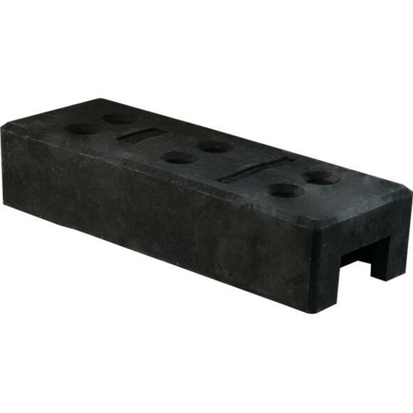 Recyclingfuß für Bauzaun ca. 20 kg 250x685x145 mm m. 6 Löchern