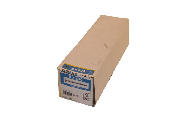 SWG Holzbauschraube Vz Tx 40 8.0x200 m. Tellerkopf - 50 Stück