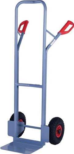 Stacking trolley H1300mm pneumatic tires blue shovel L250xB320mm load capacity 300kg