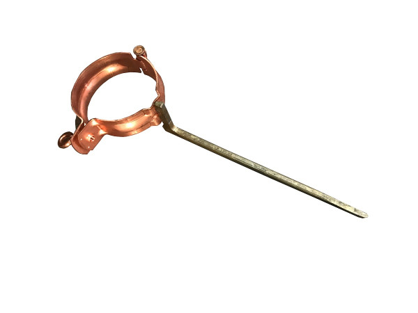 LEH CU Ablaufrohrschelle DN80mm m. Stift 200mm z. Einschlagen