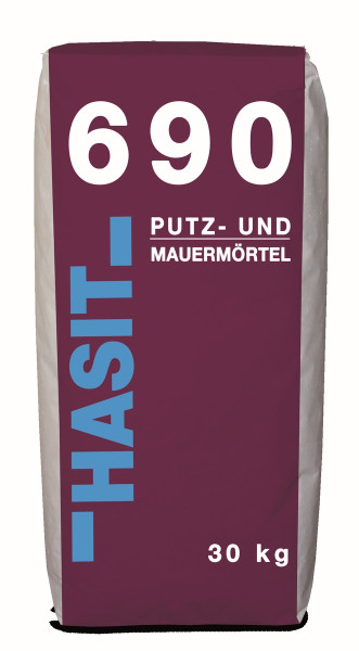 Hasit 690 Putz- u. Mauermörtel 30kg Körnung 0-2.5 mm MGII