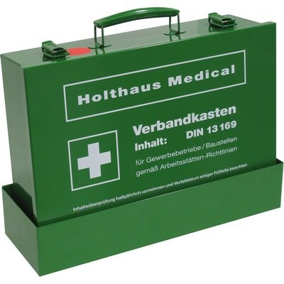 Triuso Verbandskasten 10-50 Beschäft. Stahlblech inkl. Halterung