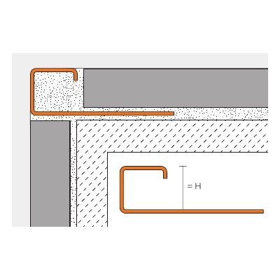 Schlüter-QUADEC-E 2.5m Dekorprofil H=8mm