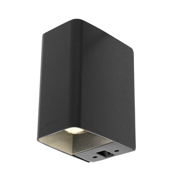 in-lite Wandleuchte LED ACE up-down schwarz 12V 6W dunkel grau warmweiß