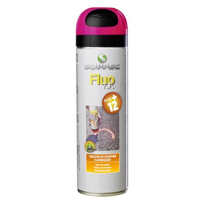 Bau Spray 500ml FLUO TP pink-fluoresz. m.Überkopfventil