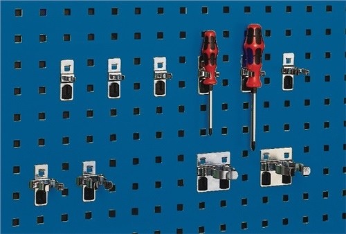Tool clamp D.19mm 5pcs./Btl.BOTT galvanized for perforated plates