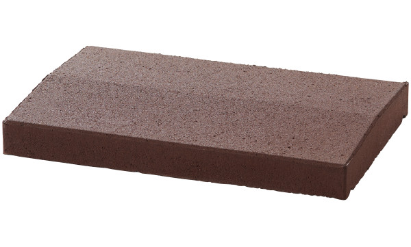 Abdeckplatte Terrano 50x33x5-6cm braun. betonglatt. Dachprofil glatt