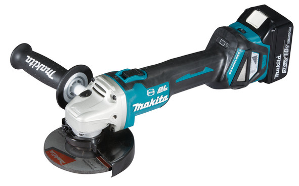 Makita Akku-Winkelschleifer 18V/5.0 Ah 2 Akkus + Ladegerät im MAKPAC