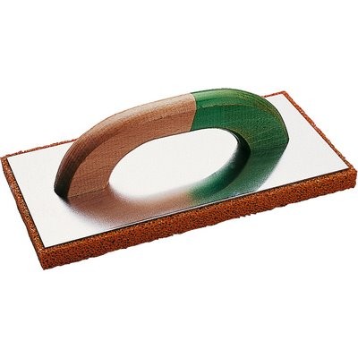 Triuso Alu Reibebrett 14x28cm m. rotem Belag 18mm