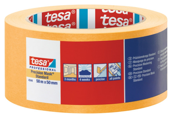 tesa® Professional Präzisionskrepp Standard 50mx50mm orange - 04344
