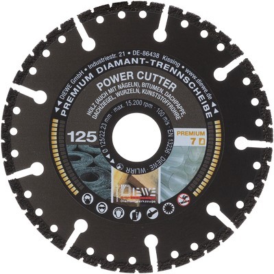 Diewe Power Cutter Ø 125 mm Diamant-Trennscheibe 22.23