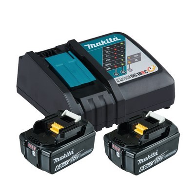Makita Power-Source Kit 6.0 Ah 18.0 V 1 Ladegerät + 2xAkku BL1860B - 199480-6