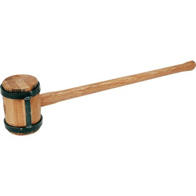 Triuso wooden mallet 6kg with welded flat iron