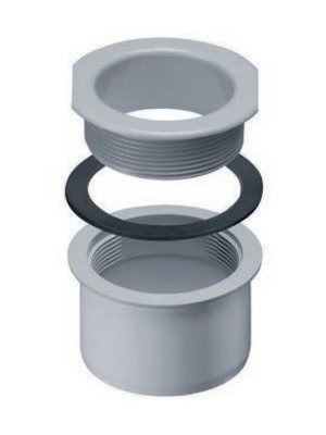 Monsun Schraubstutzen DN 100 Stutzen PVC Länge 60mm Loch-Ø 92mm