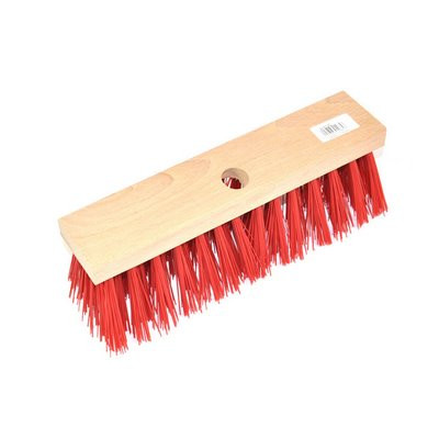 Nespoli Straßenbesen Elaston 30cm Flachholz m. Stielloch 6/14 Reihen