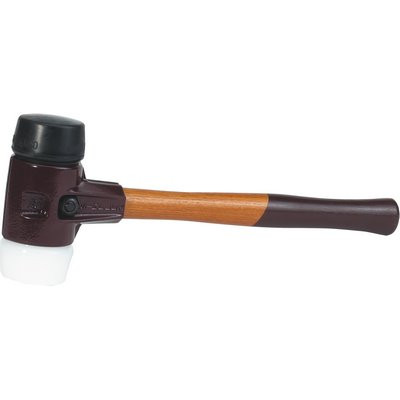 Młotek Simplex z miękkim bijakiem, guma, czarny plastik, biały 50 mm