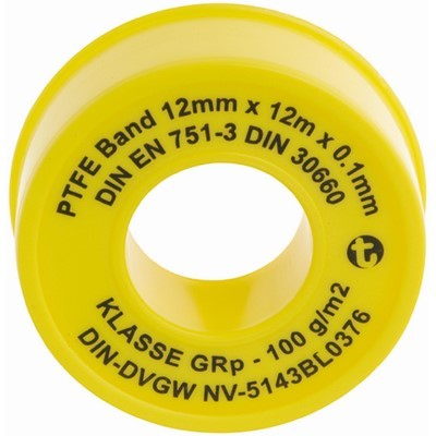 PTFE sealing tape rolls 12mx12mmx 0.1mm 121201SB