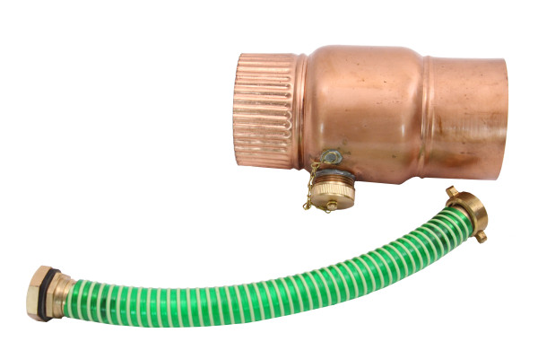 Kupfer Madema Regenwassersammler 100mmØ mit Schlauchanschluß