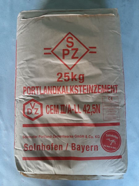 Solnhofer Portlandkalksteinzement CEM II A-LL 42.5 N 25kg