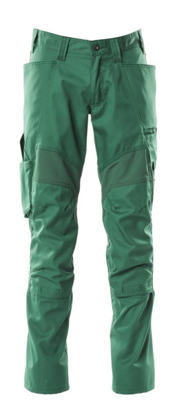 MASCOT® Accelerate Trousers with knee pockets and stretch inserts green - size 82C54